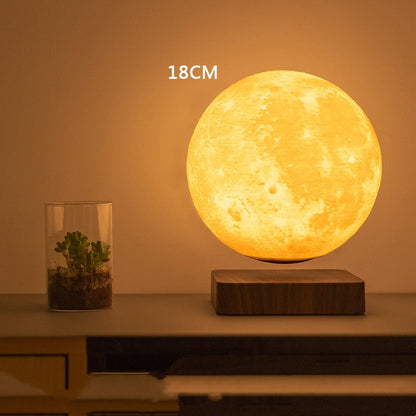 Magnetic Levitation 3D Printing Lunar Lamp Decoration Home Decor Gym From House Tricolor lighting 18cm AU