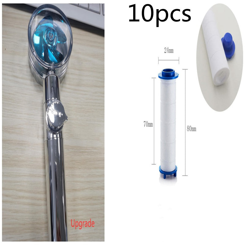 New Turbo Propeller Shower Head Water Saving High Pressure Flow