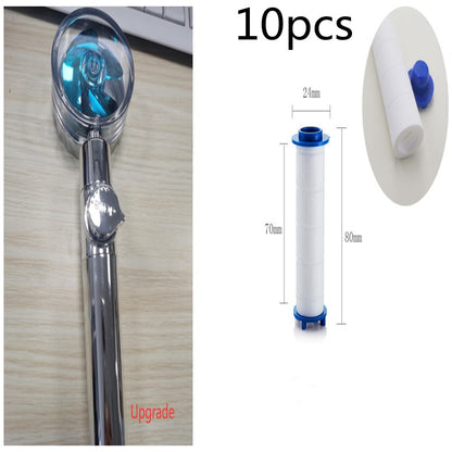 New Turbo Propeller Shower Head Water Saving High Pressure Flow