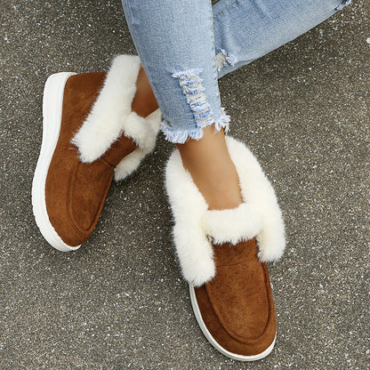 Snow Boots Warm Winter Shoes Plush Fur Ankle Boots Women Women DealSniper.net