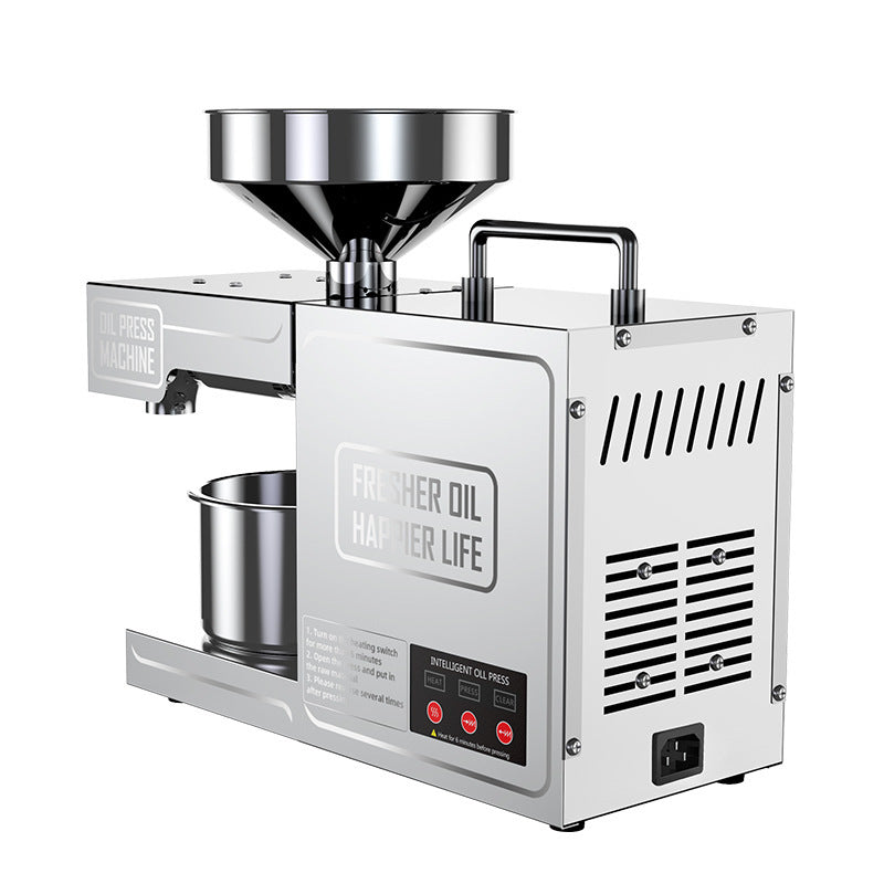 Stainless Steel Household Oil Press Automatic Small Food House BlenderJuice.com CJ Silver American Standard 110V