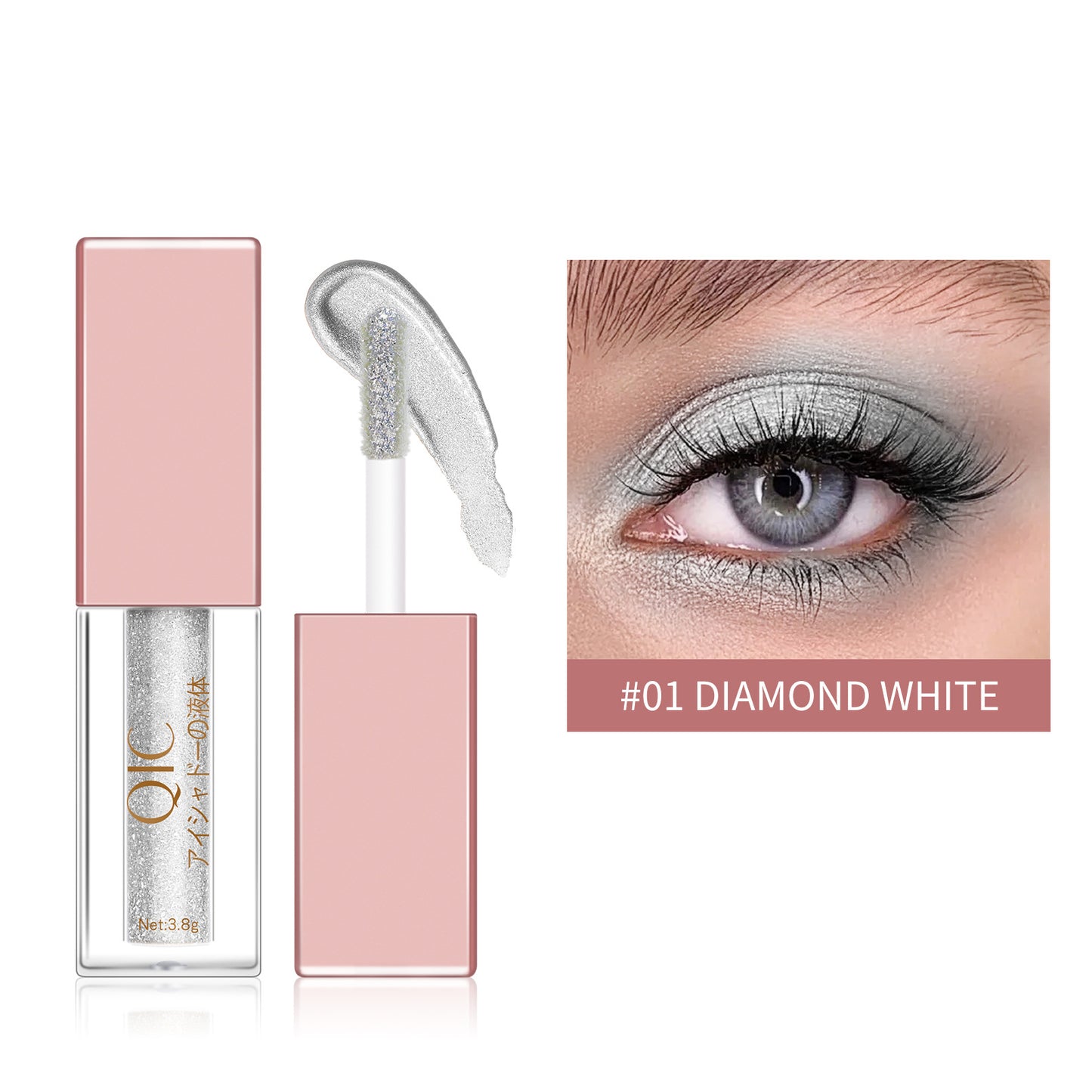 Liquid Eyeshadow Matte Diamond Pearlescent Waterproof Beauty Gym From House Diamond white