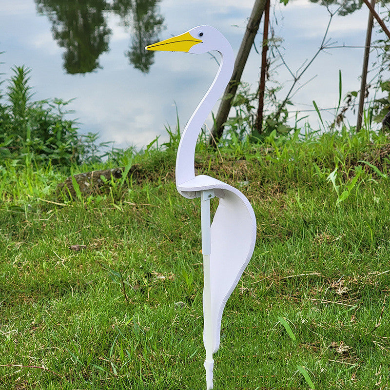 Swirl Flamingo Rotating Bird Beach Gardening Decoration Garden DealSniper.net White 40cm