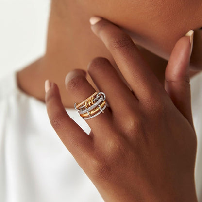Cross-Border New Product Stacked Cubic Zirconia Ring Jewelry Gym From House