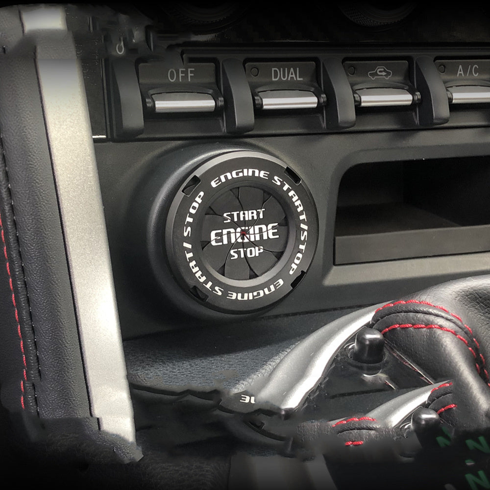 One-key Start Button Ignition Protective Cover Vehicle DealSniper.net Spray Paint BlackEnglish
