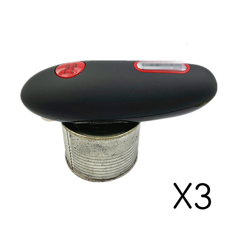 Electric Can Opener Automatic Bottle Opener Cordless One Tin Touch Kitchen Gym From House Black 3PCS