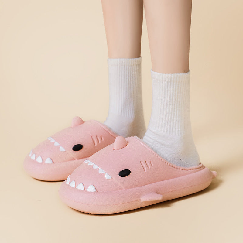 Cartoon Shark Shoes Home Slippers EVA Lovers Slippers Kids dealsniper-net Nude pink girl 36to37