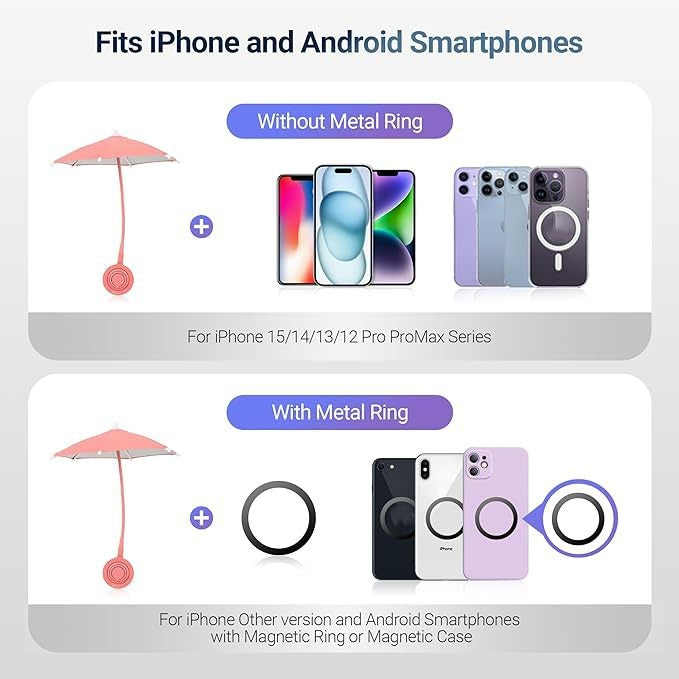Mini Mobile Phone Anti-glare Motorcycle Umbrella Gadgets Gym From House