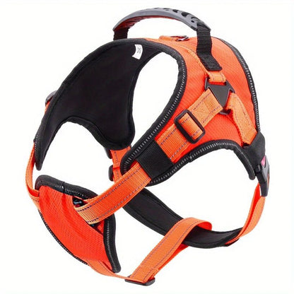 Nylon Dog Harness No Pull Breathable Reflective Pet Harness Pets Gym From House L Orange
