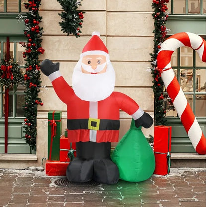 6 FT Lighted Christmas Inflatable Decoration Inflatable Santa Claus