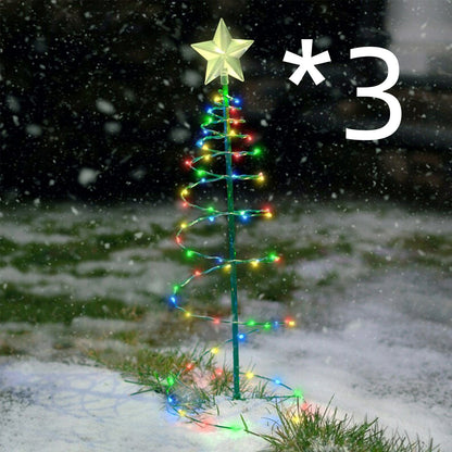 Christmas Tree Decoration Outdoor Courtyard Lighting Holidays dealsniper-net 3pcs Colorful