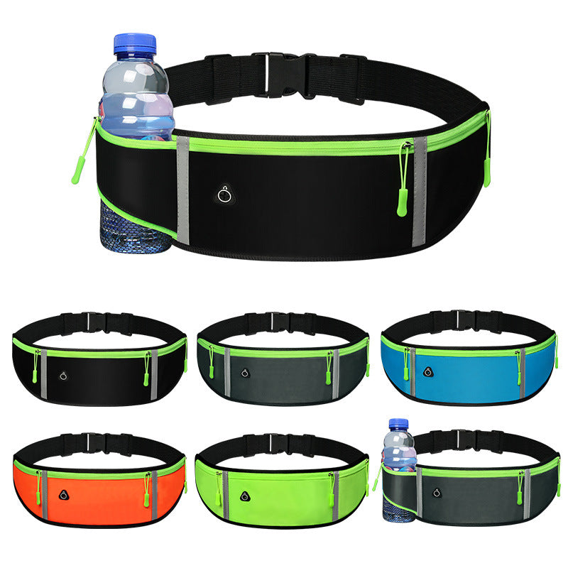 Sports Waist Bag With Pocket Light Slim Zip Running Belt Sports Gym From House