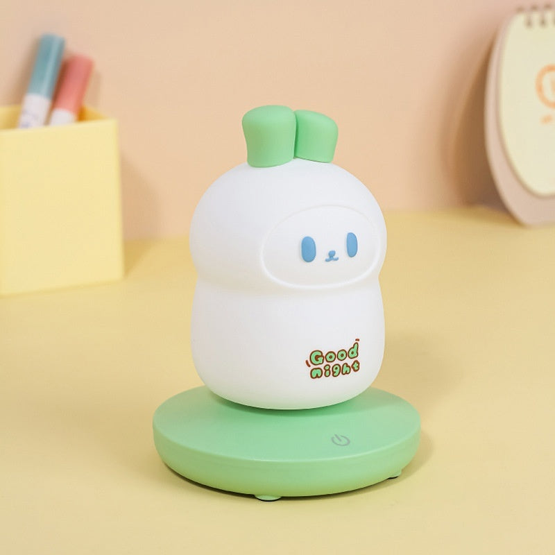 Rabbit Usb Silicone Night Lamp Charging Lamp Home Decor Gym From House 1.3W Green