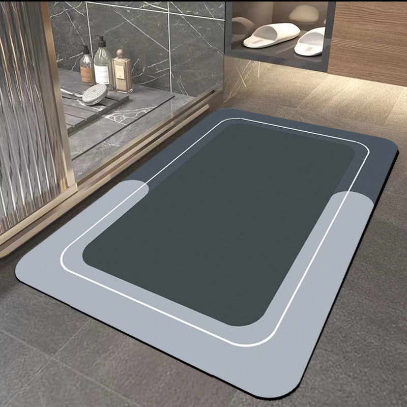 Bathroom Absorbent And Quick-drying Floor Mat House DealSniper.net Blue Rectangle 40x60cm