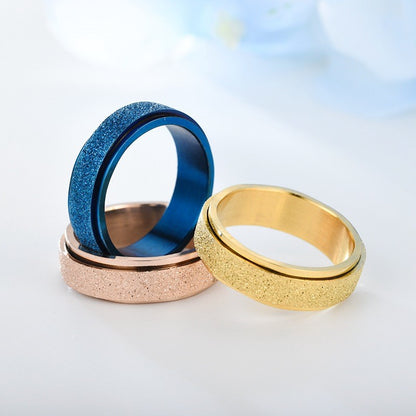 Anxiety Rings Rainbow Silver Color Relieve Stress Rings Jewelry Gym From House