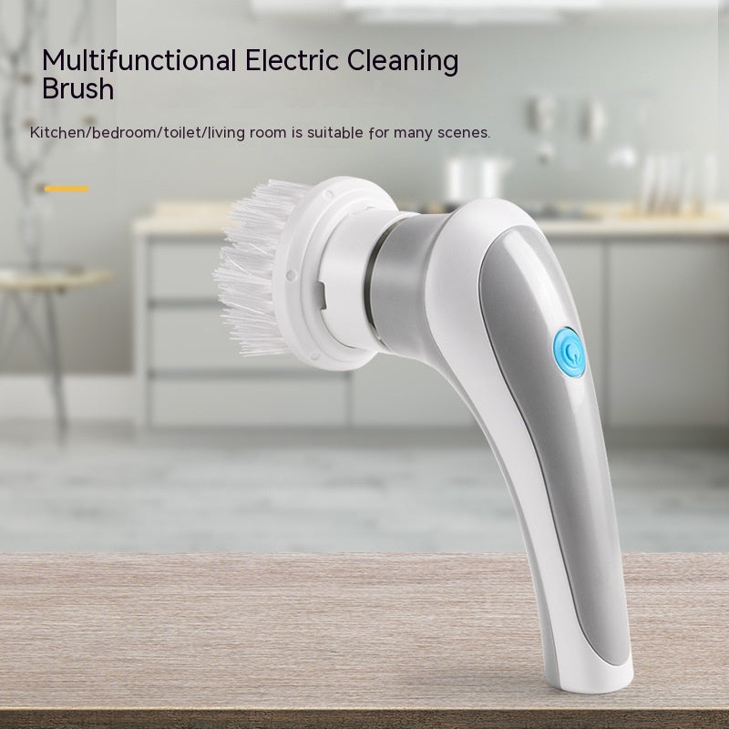 Electric Cleaning Brush 4 In 1 Spinning Scrubber Handheld Kitchen dealsniper-net