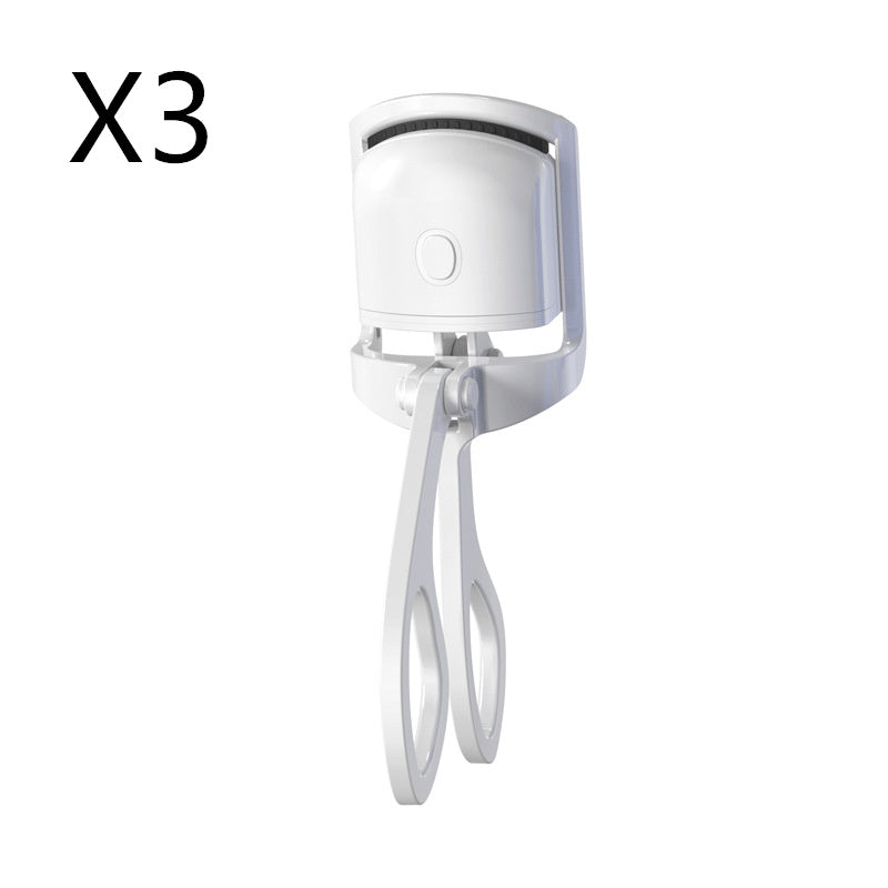 Heated Eyelash Curler Electric Temperature Control Mini Eyelash Beauty dealsniper-net White USB 3PCS