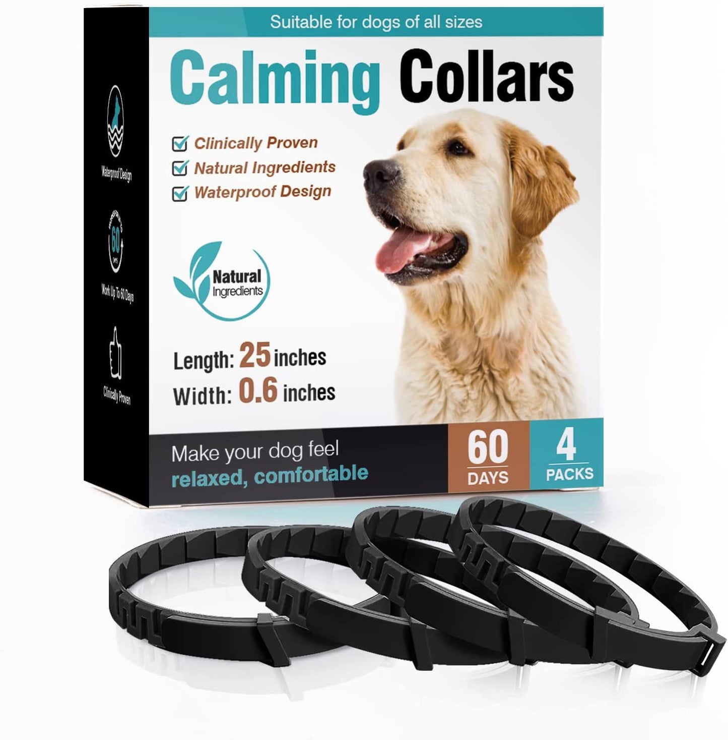 Pet Soothing Calming Collar Cat Pets Gym From House 4pack of dog black