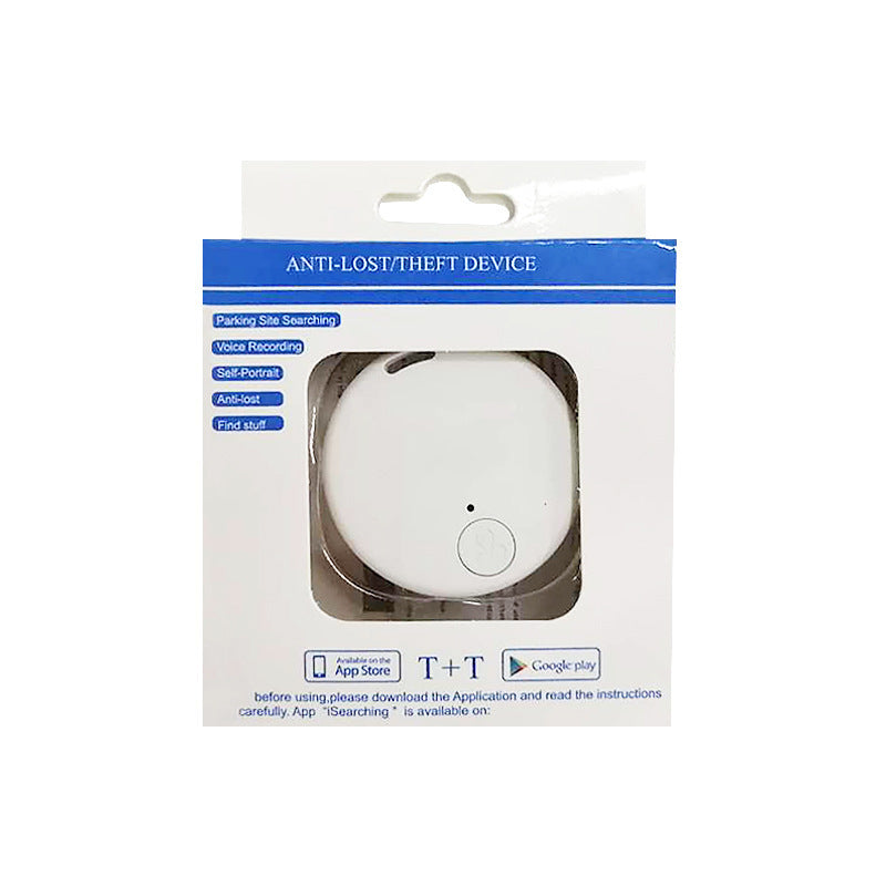 Round Bluetooth Anti-lost Device Is Small And Portable Pets dealsniper-net White Color box