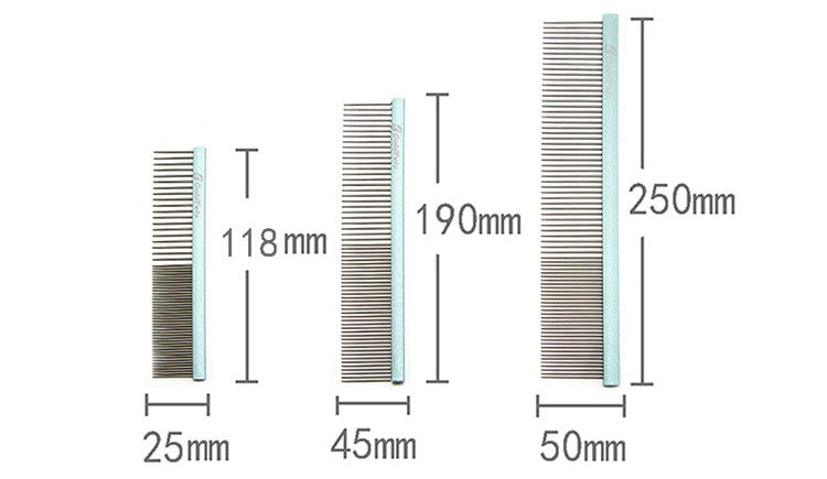 Pet Comb Colorful Stainless Steel Shedding 1mm Dog Grooming Pets Gym From House