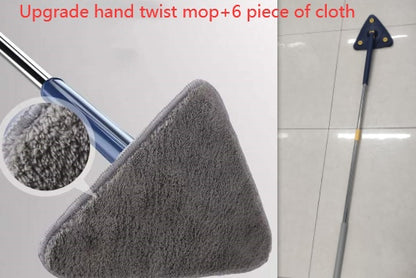 Extendable Triangle Mop 360 Rotatable Adjustable Cleaning Mop House dealsniper-net Blue 4 Style