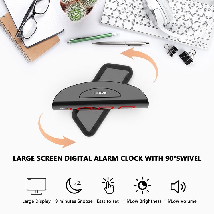 New LED 90-degree Rotating Clock