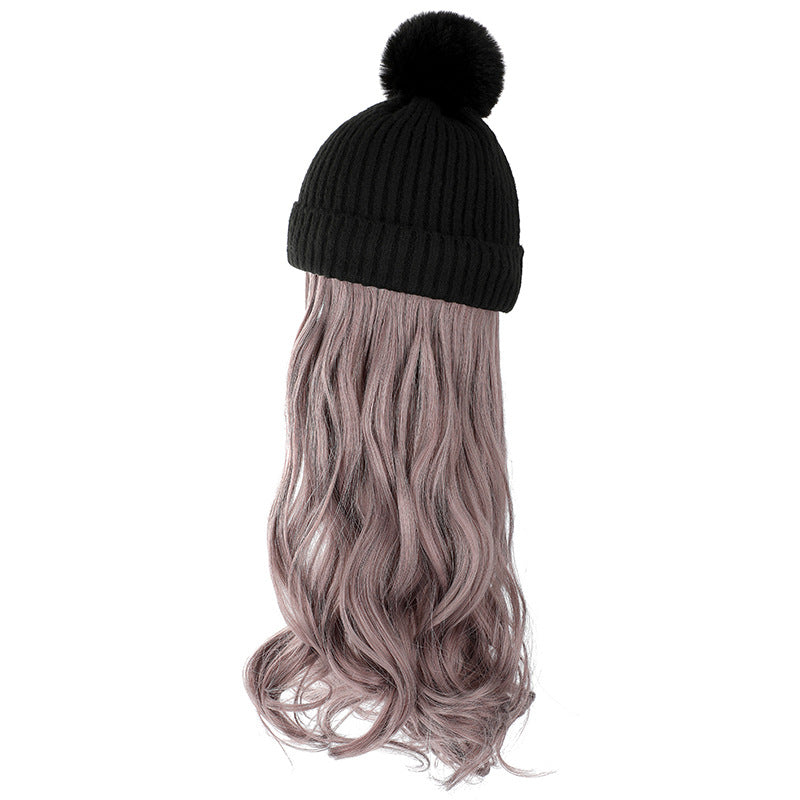 Autumn And Winter New Removable Fashion Woolen Hat Beauty Gym From House Black Purple Gold