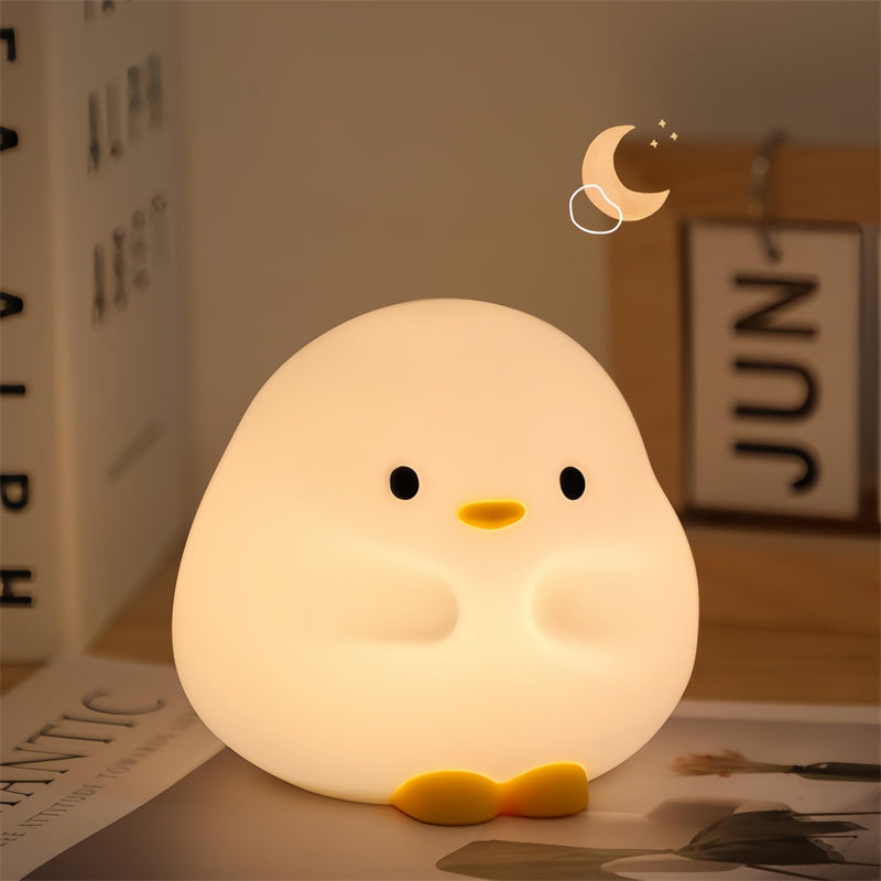 Cute Duck LED Night Lamp Cartoon Silicone USB Rechargeable Home Decor Gym From House