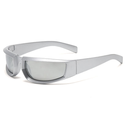 Fashion New Personality Cycling Sports Trend Sunglasses Men Gym From House Silver white mercury C10 No
