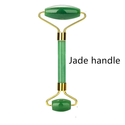 Face Lift Up Wrinkle Remover Gua Sha Stone For Face Massage Beauty Gym From House Green jade handle