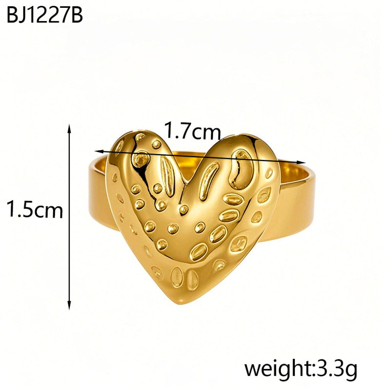 Fashion Trendy Open Titanium Steel Ring For Women Jewelry Gym From House
