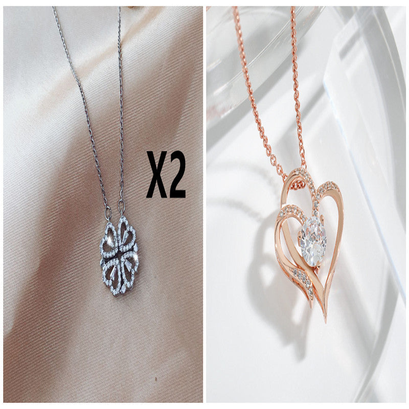 Explosive Style Detachable Deformed Four-leaf Clover Necklace