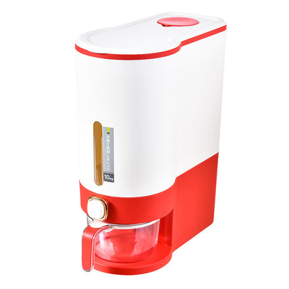 Rice Bucket Automatic Out Household Food Grade Insect Proof Kitchen dealsniper-net China red 10catties