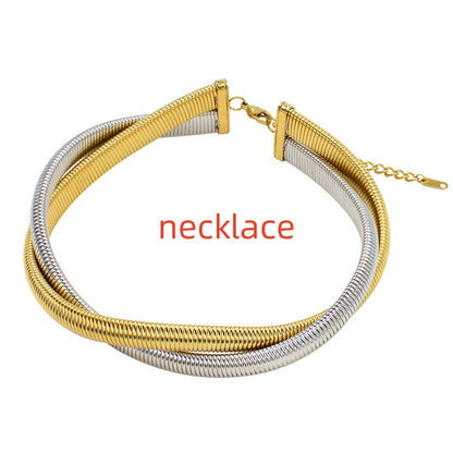 Personalized Design New Bracelet Necklace For Women Jewelry Gym From House 12mm Gold Mixed Color Collar