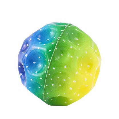 Colorful Hole Ball Soft Bouncy Ball Anti-fall Moon Shape Kids dealsniper-net Middle Green