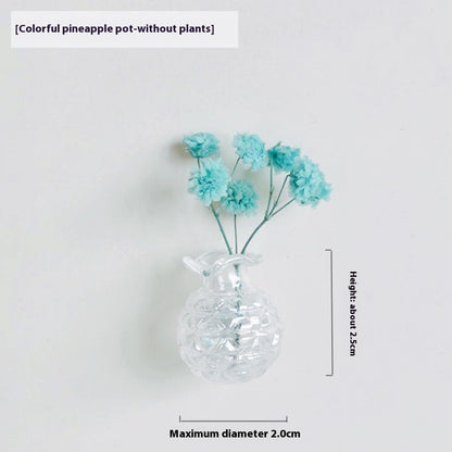 Magnetic Three-dimensional Decoration Refrigerator Sticker Home Decor DealSniper.net Colorful Pineapple Pot