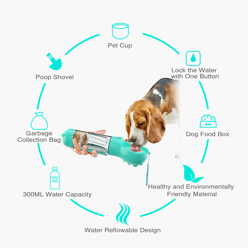 Pet Water Bottle Feeder Bowl Garbage Bag Storage Pets Gym From House