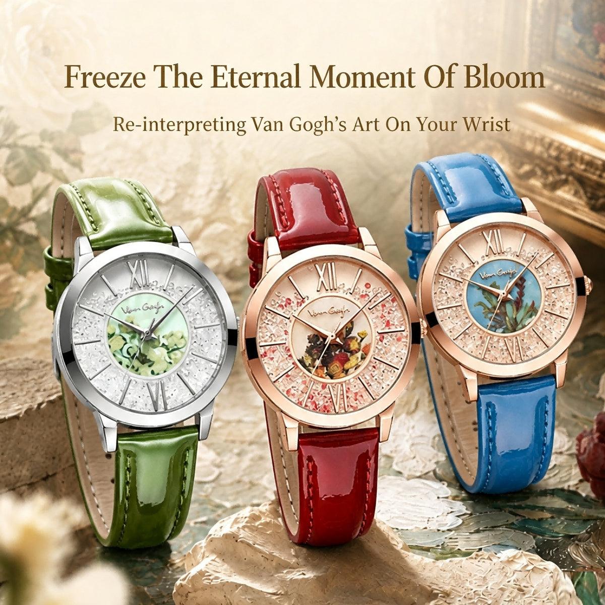 Van Gogh Women's Artistic Quartz Watch Leather Strap Jewelry DealSniper.net