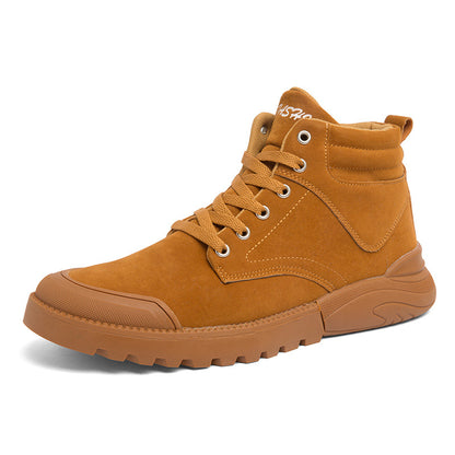 Ankle Boots Men Winter Warm Plush Shoes Men DealSniper.net Yellow Size39