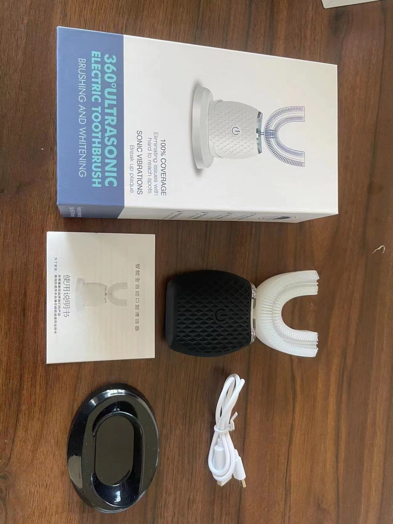 Lazy Fully Automatic Electric Toothbrush Intelligent Ultrasonic Health DealSniper.net Black USB