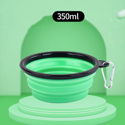 Pet Dog Silicone Folding Bowl Pets dealsniper-net Green 350ml