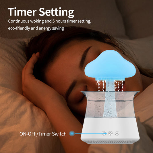 Bedroom Desktop Led Night Light Aroma Diffuser Rainy Cloud House BlenderJuice.com CJ