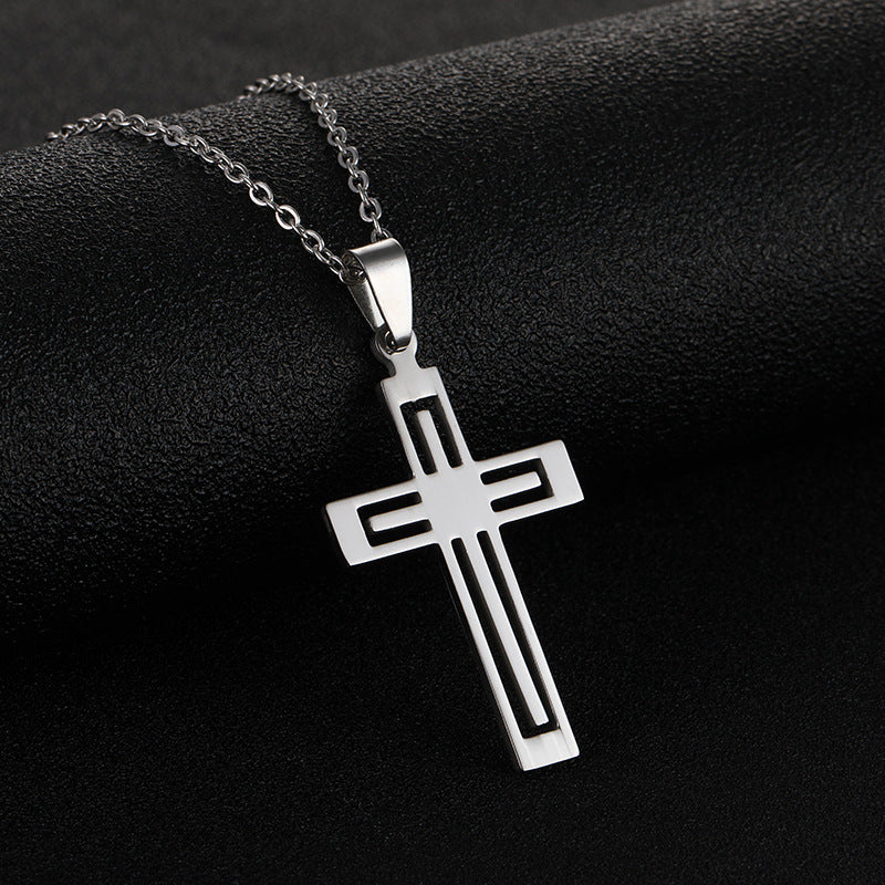 Stainless Steel Cross Necklace Jewelry Fashion Jewelry Gym From House Steel3