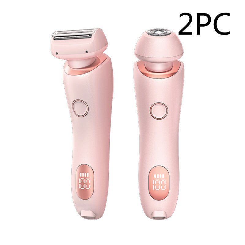 2 In 1 Hair Removal Epilator USB Rechargeable Trimmer Beauty dealsniper-net Pink 2PC USB