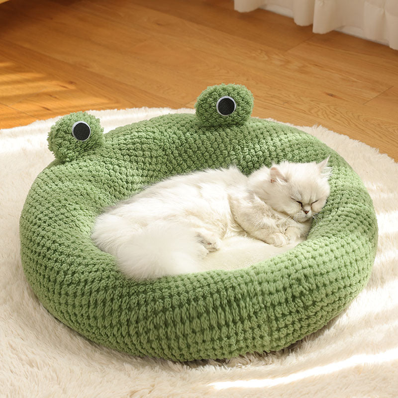 Pet Cat Dog Nest Little Frog Series Warm Plush Mat Pets DealSniper.net
