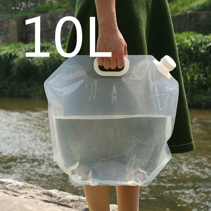 PVC Outdoor Camping Hiking Foldable Portable Water Bags Container Outdoor dealsniper-net White 10L