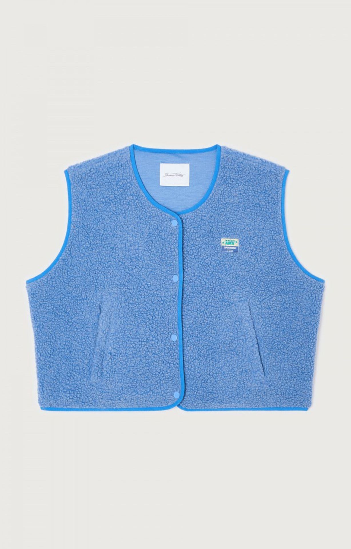 Fashion Single-breasted Vest Jacket Fall Winter Loose Outwear Women DealSniper.net Sleeveless Blue L