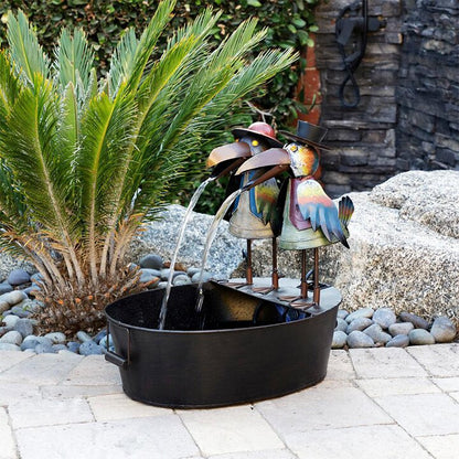 New Fountain Garden Art Decoration Flowing Water Private Molds Resin Crafts Garden dealsniper-net Style B