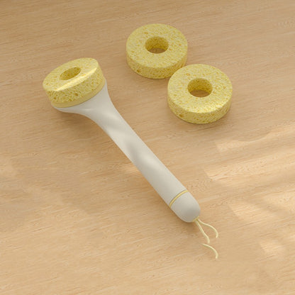 Wood Pulp Sponge Cleaning Brush Kitchen Gadgets Kitchen dealsniper-net Three brush heads