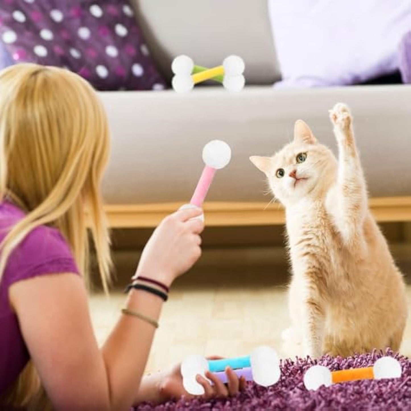 Swabs Catnip Toys Set Of Soft Plush Cat Kicker Toys Pets dealsniper-net